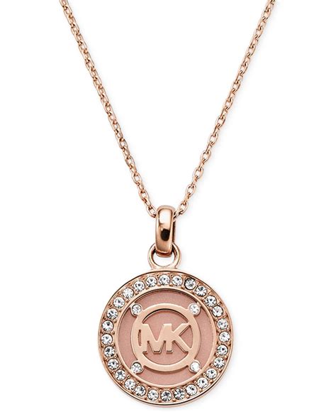 michael kors fringe rose gold adjustable necklace|michael kors gold chain necklace.